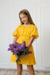 Летнее Платье для Девочки PMR015 Желтое, Жёлтый, 146
