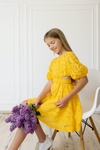 Летнее Платье для Девочки PMR015 Желтое, Жёлтый, 122