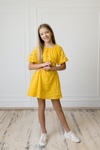 Летнее Платье для Девочки PMR015 Желтое, Жёлтый, 122