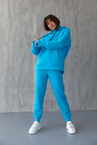Спортивний костюм жіночий OD_631 теплий, Блакитний