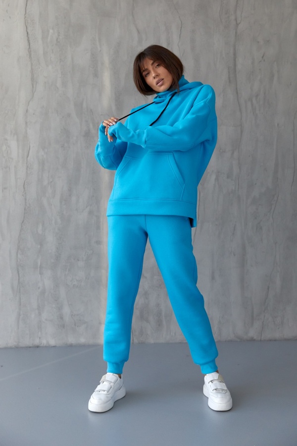 Спортивний костюм жіночий OD_631 теплий, Блакитний, S