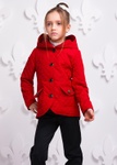 Куртка для девочки Женева красная подросток, Красный, 164