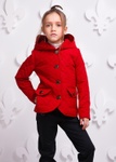 Куртка для девочки Женева красная подросток, Красный, 164
