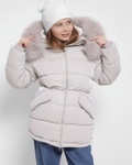 Яскрава куртка з матовим блиском для дівчаток від 6 до 17 років XW_DT-8325-10, Світло-сірий, 30