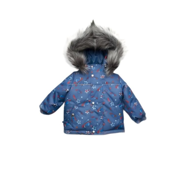Куртка зимова Космос для хлопчиків, кораловий світлий, 128