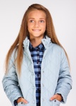 Куртка для дівчинки Сара м'ята, Блакитний, 128