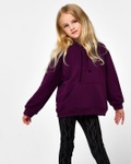 Худи детское HD-12017-19 с карманом и капюшоном с регулируемым шнурком фиолетовое, Сиреневый, 110