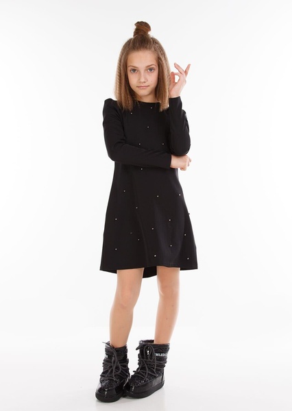 Платье для девочки Ноир черный, Черный, 152
