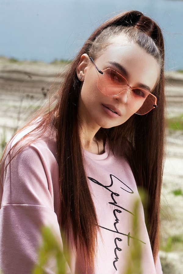 Солнцезащитные очки с цветными линзами 1369.4146, розовый (малина), UN