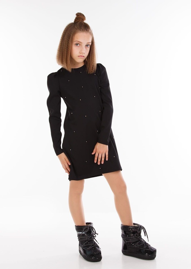 Платье для девочки Ноир черный, Черный, 134