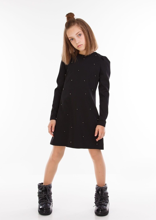 Платье для девочки Ноир черный, Черный, 146