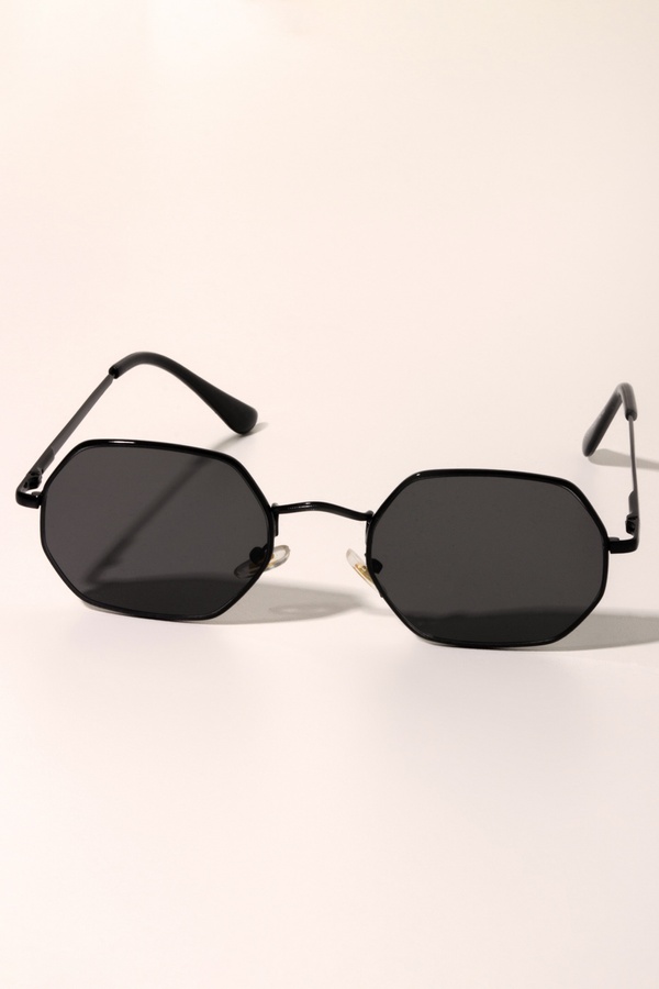 Солнцезащитные очки-восьмиугольник 1370.4139, Черный, UN