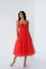 Женское Платье Пышное Нарядное OD_593 Фатин, Красный, S
