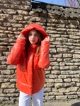 Куртка для девочки подростка оранжевая, Оранжевый, XS