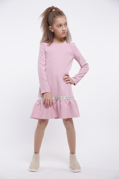 Плаття для дівчинки Валерія рожевий, Рожевий, 122