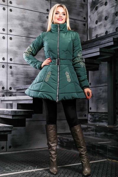 Куртка осень-зима 877.2349, зеленый, однотонный, M