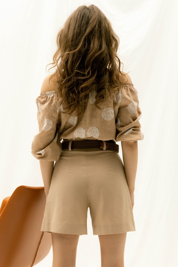 Блуза-топ 2076.5407, світло-коричневий, S-M