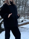 Костюм для дівчинки Норд з кофтою на блискавці та штанами, Черный, 122