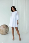 Жіноча Коротка сукня OD_478 з Мереживом Біла, Білий, L