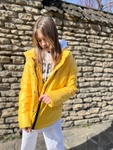 Куртка для дівчинки підлітка жовта, Жовтий, XS