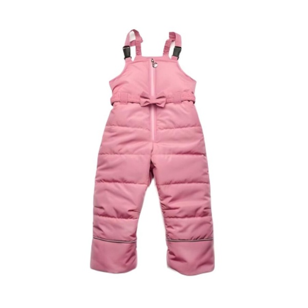 Напівкомбінезон зимовий з шлевками для дівчат, Рожевий, 110