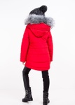 Зимняя куртка для девочки Линда красный, Красный, 122