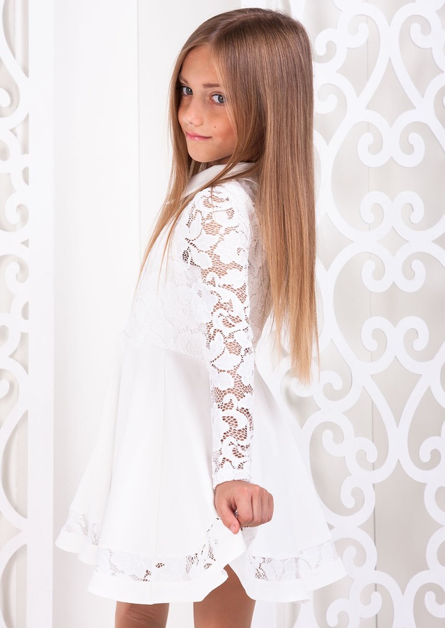 Сукня для дівчинки Сіцилія білий, Білий, 116