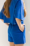 Літній костюм футболка і шорти TL0028 блакитний, Блакитний, 158-164