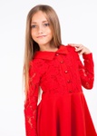 Платье для девочки Сицилия красный, Красный, 140