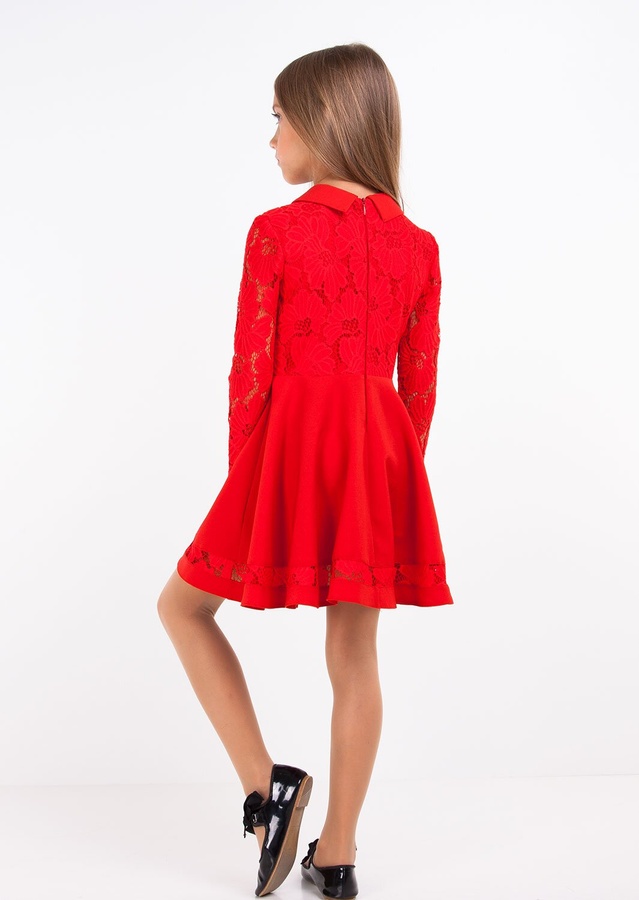 Плаття для дівчинки Сицілія червоний, Червоний, 134