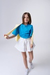 Летние шорты-юбка для девочки PMR025 белые, Белый, 122