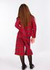 Костюм для девочки Жаклин клетка красный (пиджак+кюлоты), Красный, 128