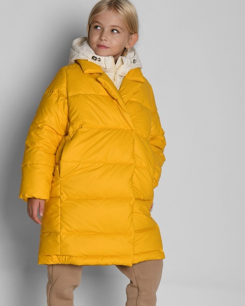 Пухова куртка для дівчаток від 6 до 17 років XW_DT-8344-6, Жовтий, 30