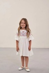 Платье вышиванка для девочки "Зайчики" Белый, Белый, 110