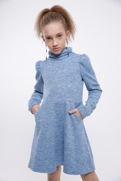 Платье для девочки Элен голубой, Голубой, 134