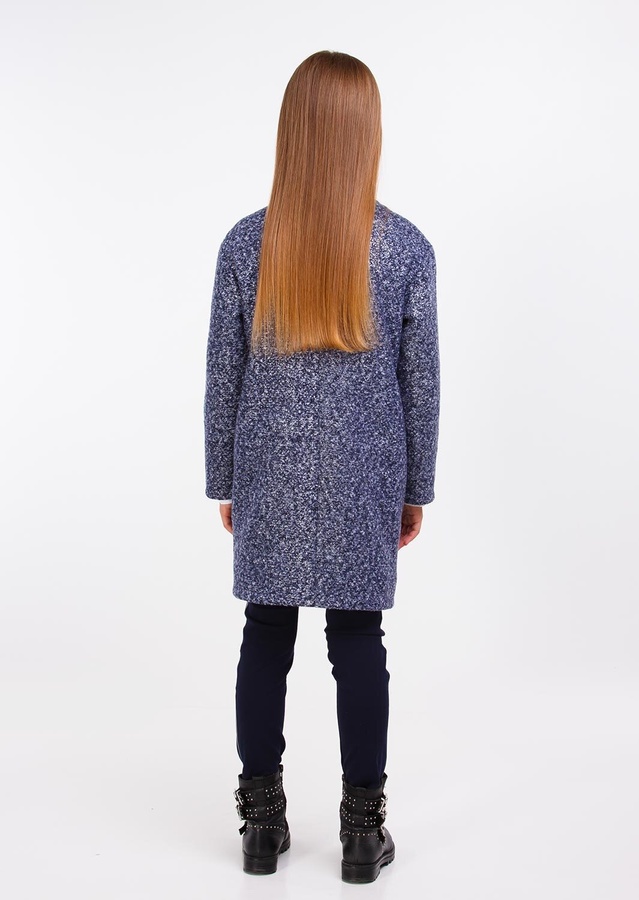 Пальто для девочки Кэри синее подросток, Синий, 152