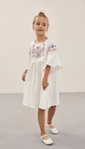 Плаття вишиванка для дівчинки "Зайчики" Білий, Білий, 110