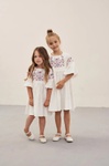 Платье вышиванка для девочки "Зайчики" Белый, Белый, 140