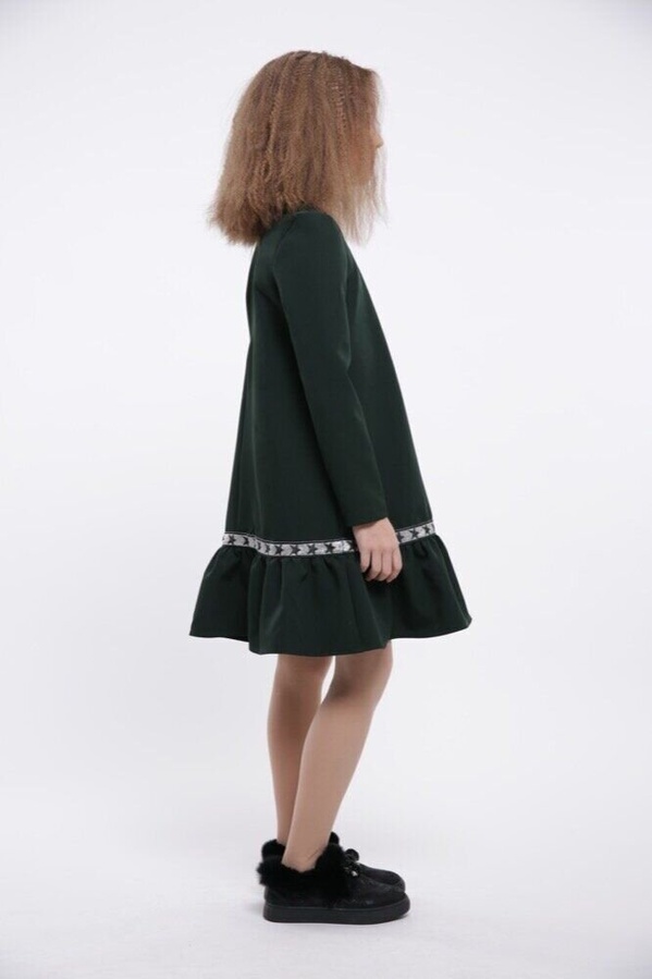 Платье для девочки Валерия зеленый, Зелёный, 134