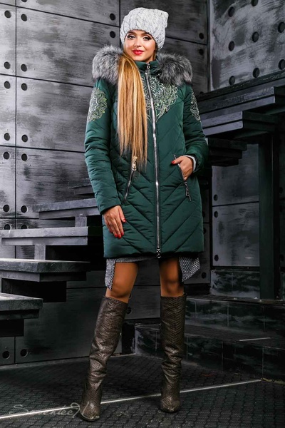 Жіноча куртка зима 885.2356, Зелений, S
