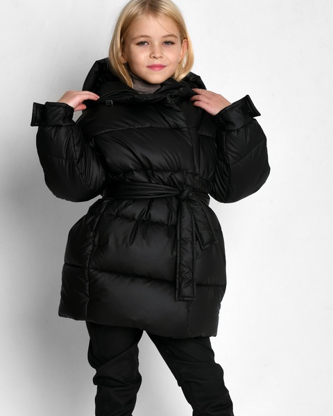 Пухова куртка для дівчаток від 6 до 17 років XW_DT-8355-8, Чорний, 30