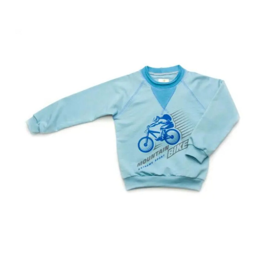 Реглан Mountain bike для хлопчиків, білий + синій