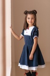 Платье Школьное TL0055 Темно-синее, Темно-синий, 128-134
