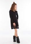 Платье для девочки Ноир кружево черный, Черный, 122