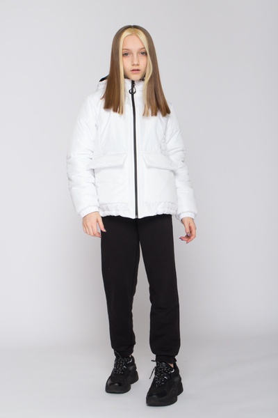 Куртка для дівчинки Діззі білий, Білий, 122