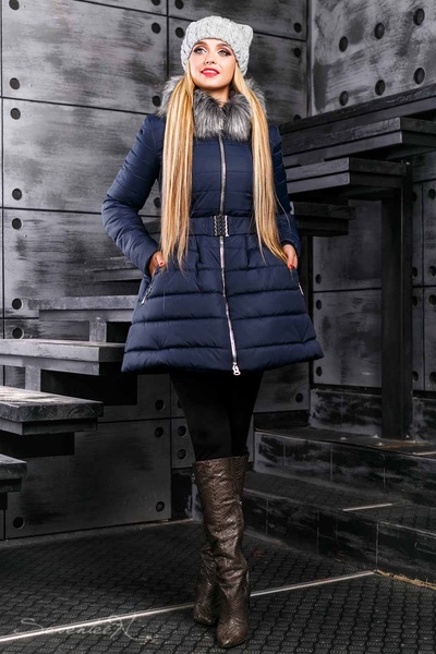 Жіноча куртка зима 876. 2353, Синий, S