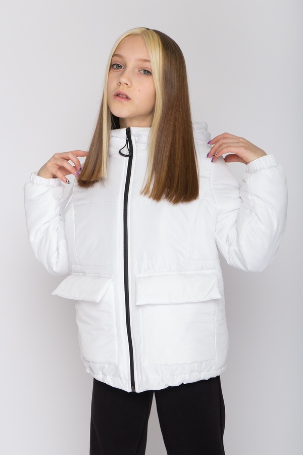 Куртка для девочки Диззи белый, Белый, 122
