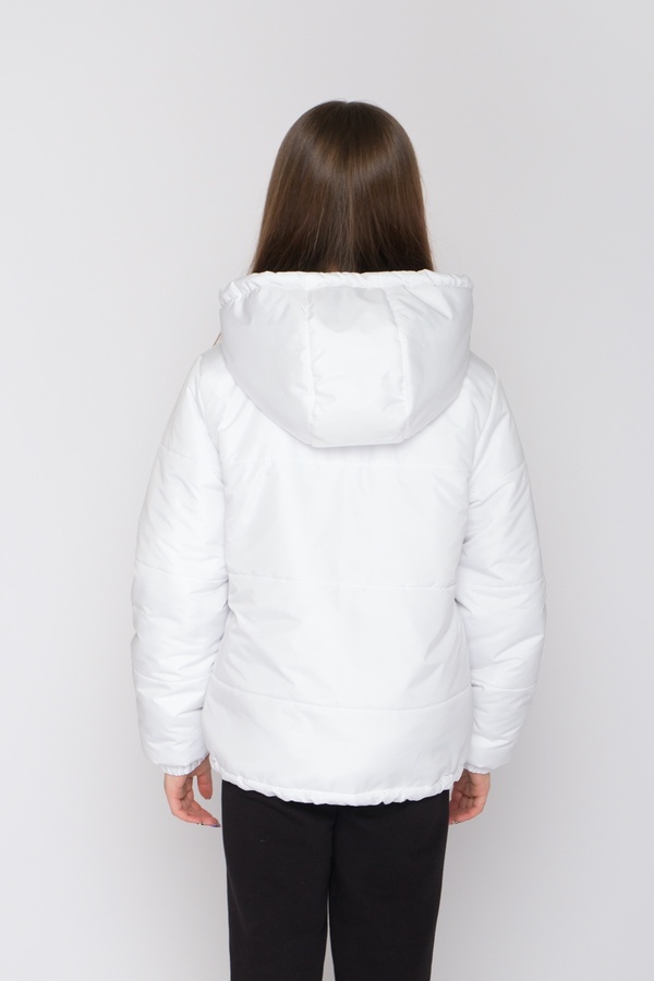 Куртка для девочки Диззи белый, Белый, 128